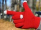 Красные Перчатки для Сенсорного Экрана (Зимние)