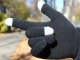 Черные Перчатки для Сенсорного Экрана (Зимние)