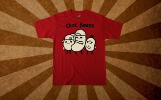Мужская Футболка "Cool Beans" (Красная)