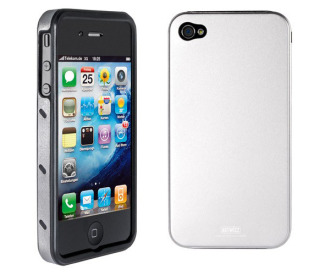Чехол iPhone 4 ARTWIZZ (силикон-алюминий, серебро)