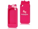 Чехол для Apple iPhone 4,4s Hello Kitty Silicone (Розовый)
