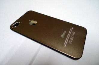 Задняя крышка iPhone 4 KING PAD № 1 Металл золотистая